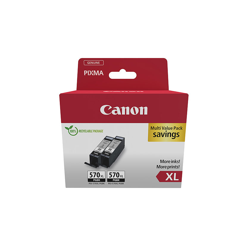Canon 0318C010 blækpatron 2 stk Original Højt (XL) udbytte Sort