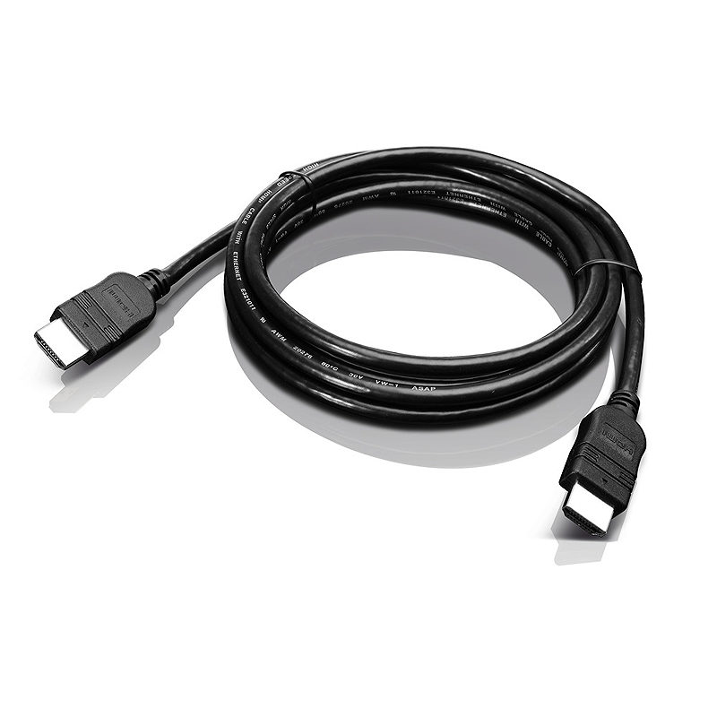 Lenovo 2.0m HDMI HDMI-kabel 2 m HDMI Type A (Standard) Sort