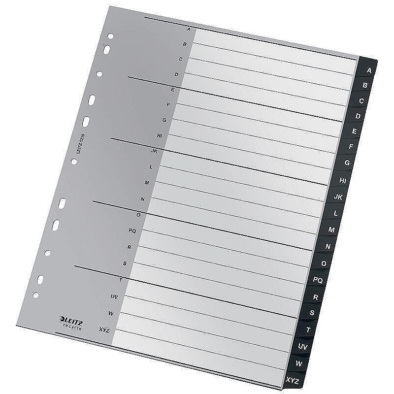Leitz Recycle register A-Z, PP, ekstra bredt