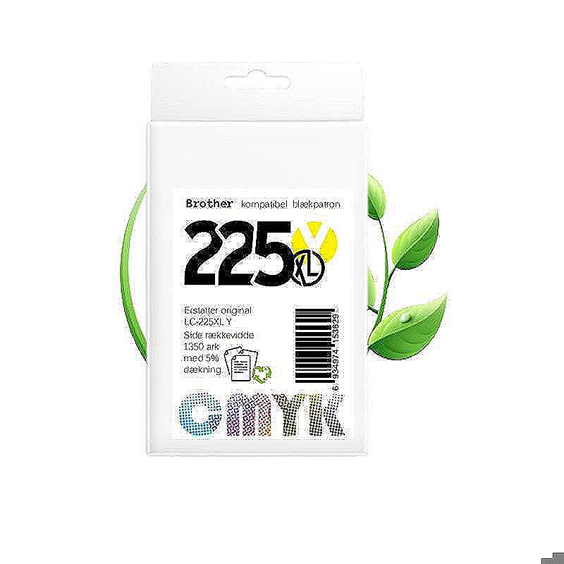 Brother LC225XL Y blæk CMYK