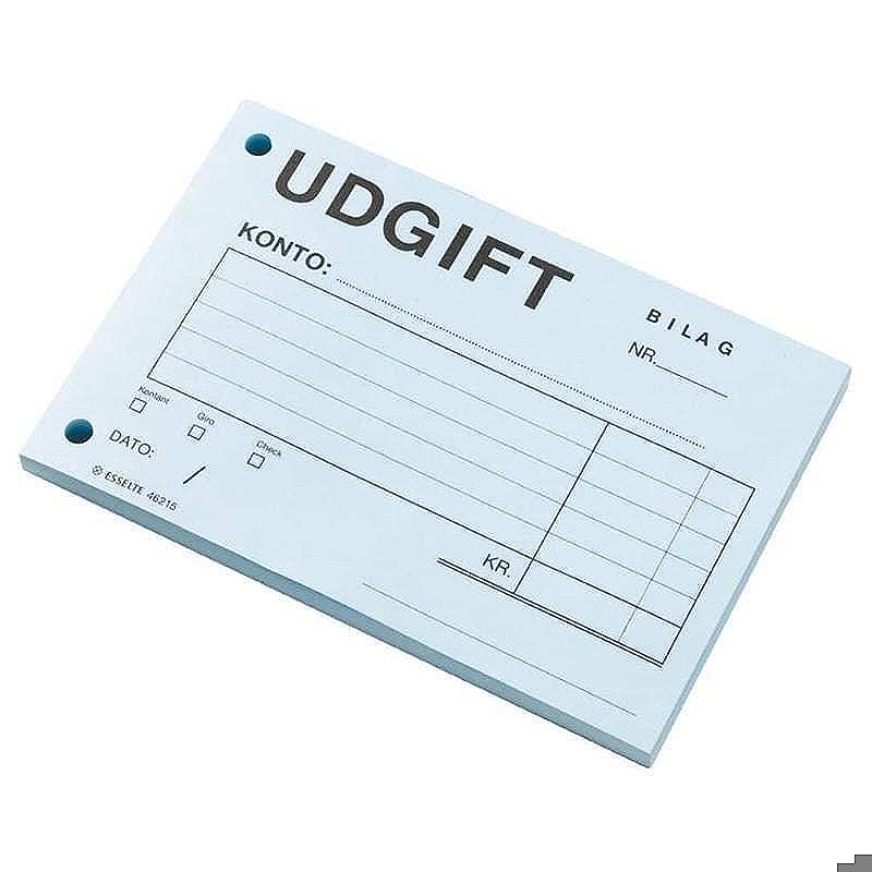 Udgiftsbilag, 145x105mm