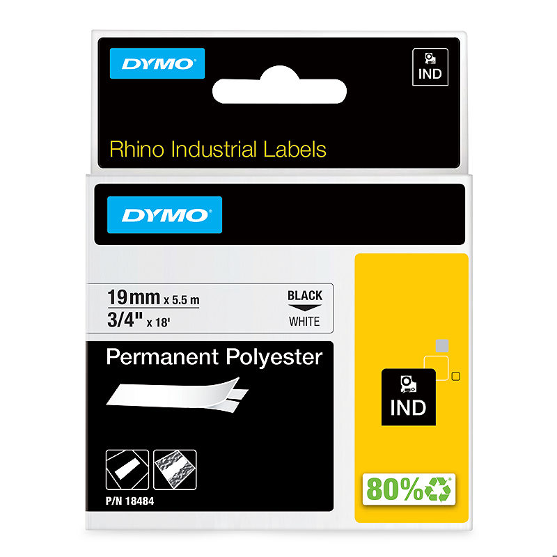 DYMO Rhino Industrielle Permanente Polyesteretiketter