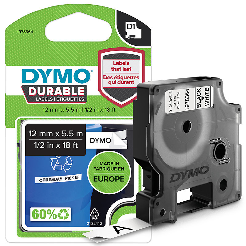 DYMO Ægte D1 Holdbare Etiketter