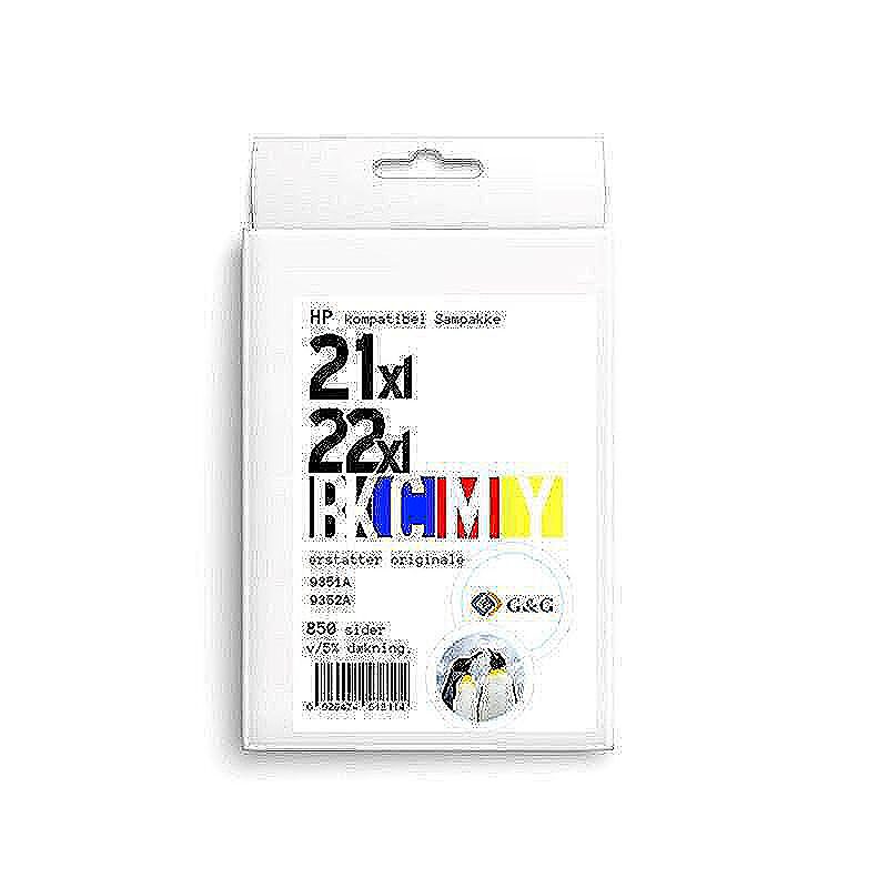 HP 21XL/22XL blæk sampak CMYK