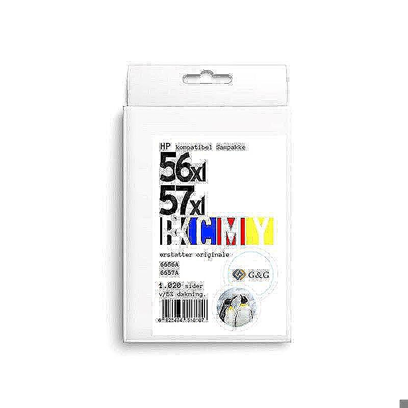 HP 56XL/57XL blæk sampak CMYK