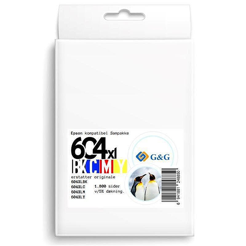 Epson T604XL blæk sampak CMYK