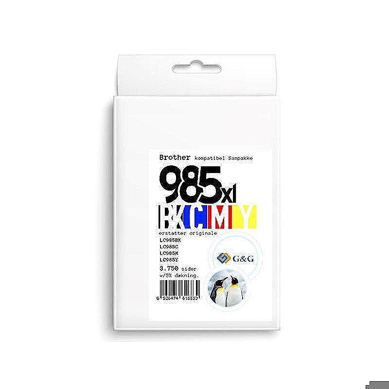 Brother LC985 blæk sampak CMYK