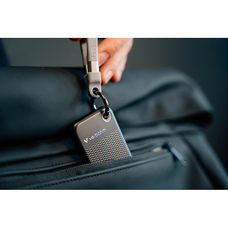 Verbatim Pocket SSD 1 TB USB Type-C 3.2 Gen 2 (3.1 Gen 2) Sort, Grå