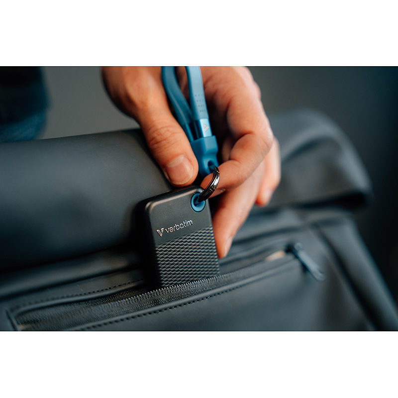Verbatim Pocket SSD 2 TB USB Type-C 3.2 Gen 2 (3.1 Gen 2) Sort, Blå