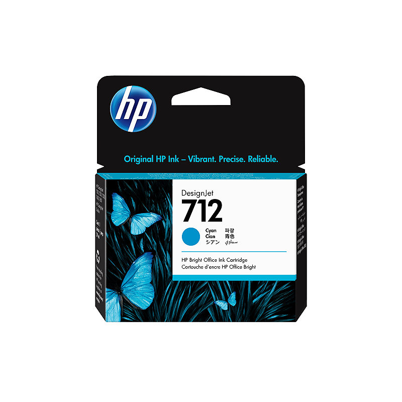 HP 712 DesignJet-blækpatron, cyan, 29 ml