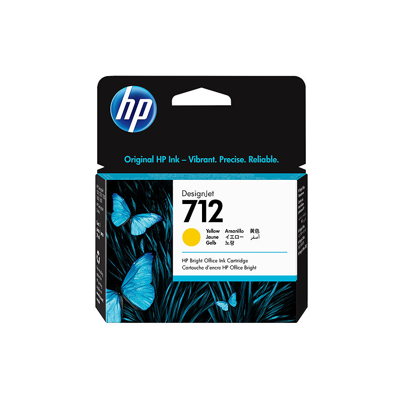 HP 712 DesignJet-blækpatron, gul, 29 ml