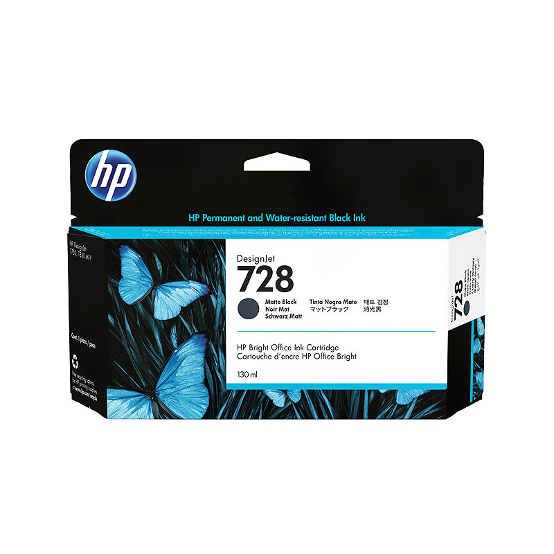 HP 728 130 ml DesignJet-blækpatron, matsort