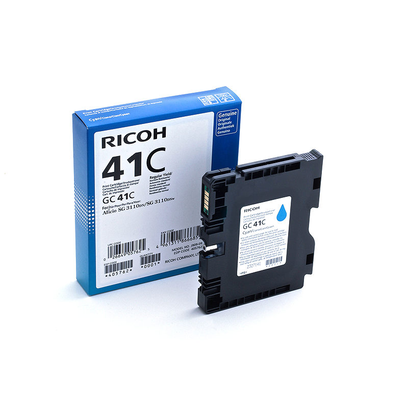 Ricoh 405762 blækpatron 1 stk Original Standard udbytte Blå