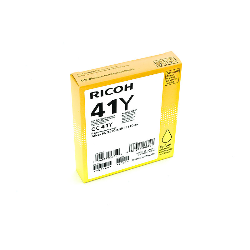 Ricoh 405764 blækpatron 1 stk Original Standard udbytte Gul