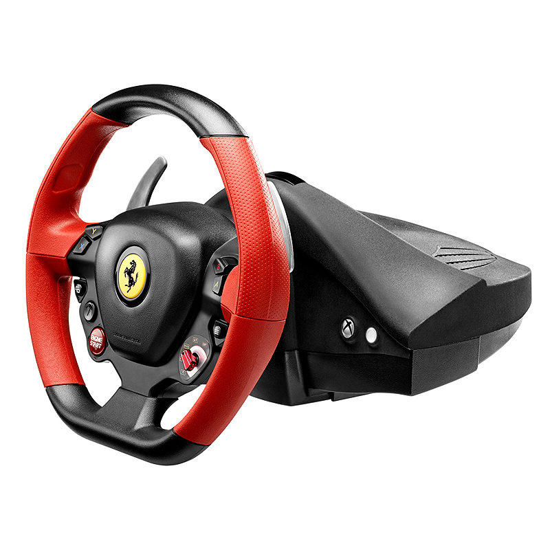Thrustmaster Ferrari 458 Spider Sort, Rød USB Rat + Pedaler Xbox One - Billede 2