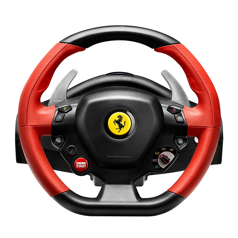 Thrustmaster Ferrari 458 Spider Sort, Rød USB Rat + Pedaler Xbox One - Billede 3