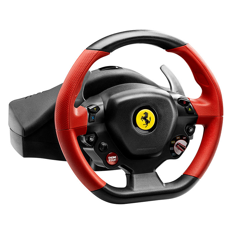 Thrustmaster Ferrari 458 Spider Sort, Rød USB Rat + Pedaler Xbox One - Billede 4