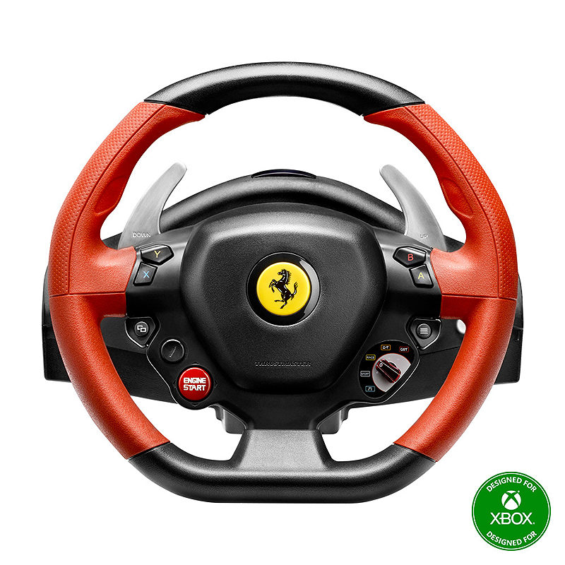 Thrustmaster Ferrari 458 Spider Sort, Rød USB Rat + Pedaler Xbox One - Billede 8