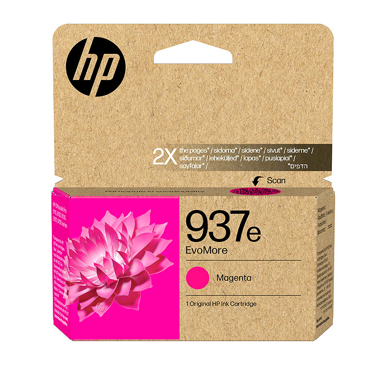 HP Original 937e EvoMore-blækpatron, magenta