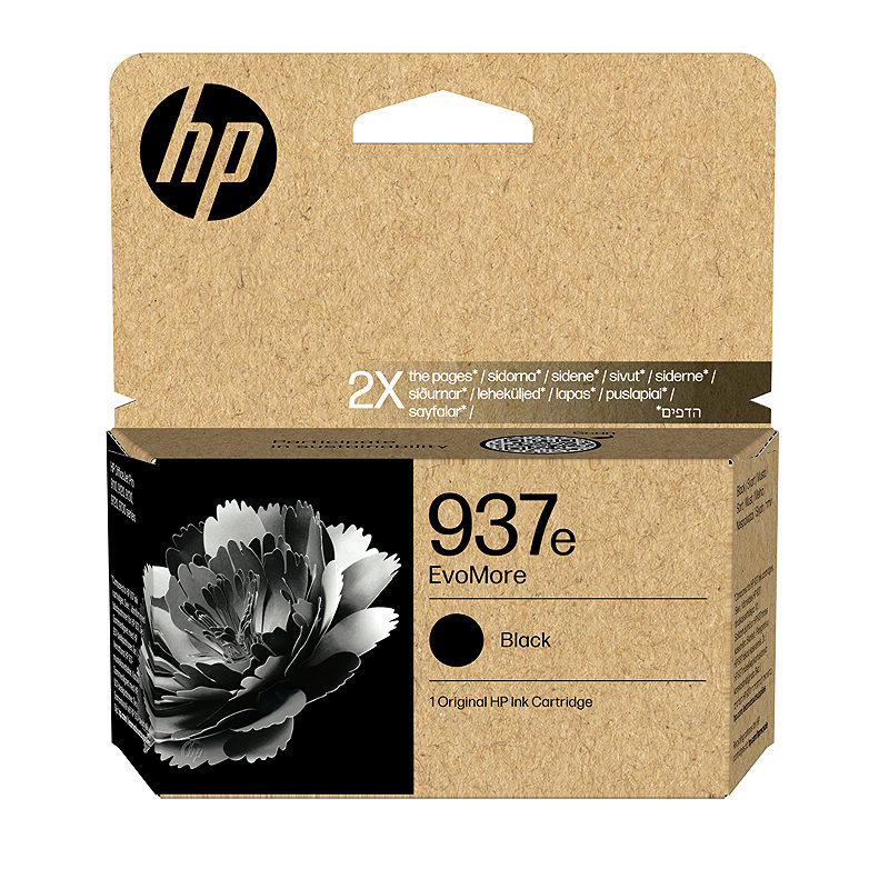 HP Original 937e EvoMore-blækpatron, sort