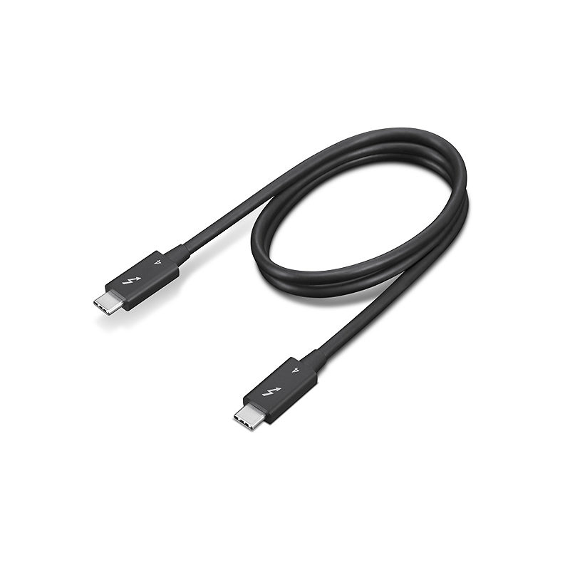 Lenovo 4X91K16968 Thunderbolt kabel 0,7 m 40 Gbit/sek. Sort