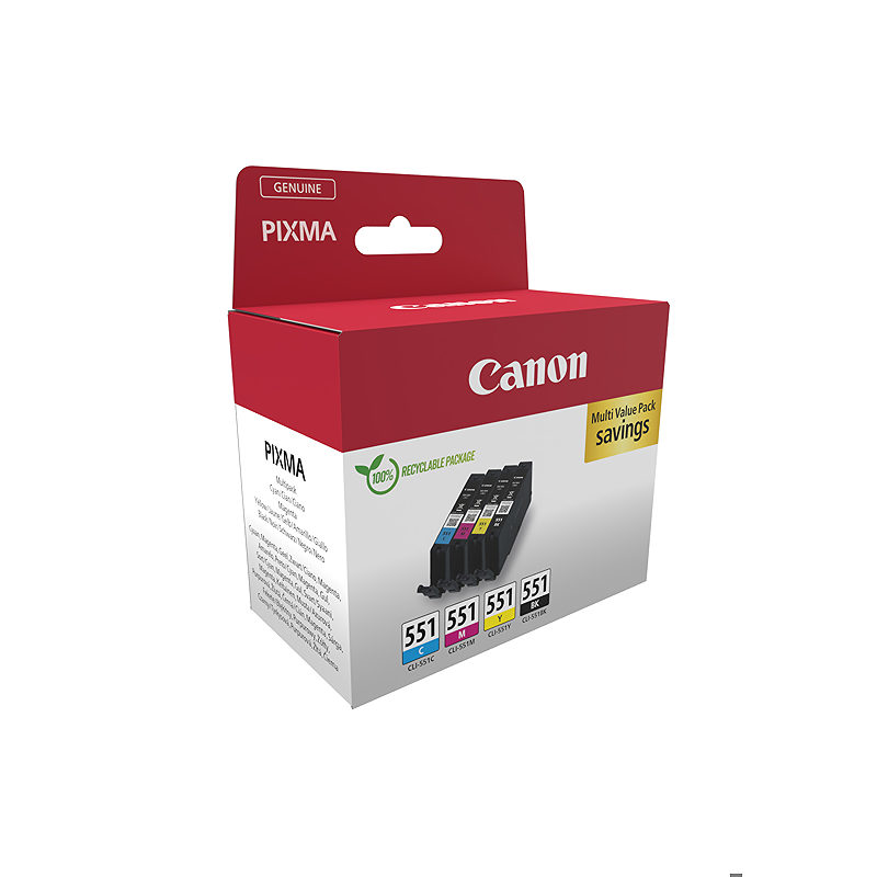 Canon 6509B015 blækpatron 1 stk Original Sort, Blå, Magenta, Gul - Billede 2