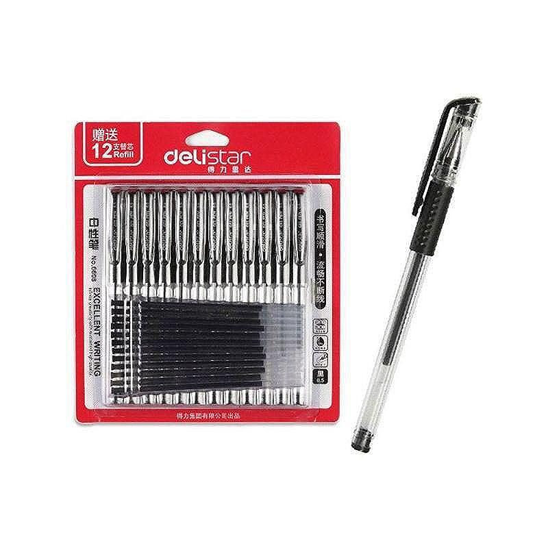 Gel penne 0,5mm sort