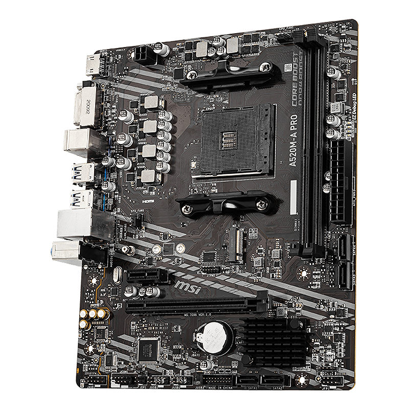 MSI A520M-A PRO bundkort AMD A520 Stik AM4 micro ATX - Billede 3