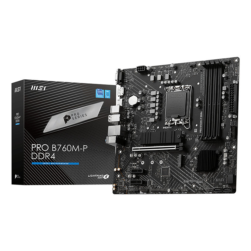 MSI PRO B760M-P DDR4 bundkort Intel B760 LGA 1700 micro ATX