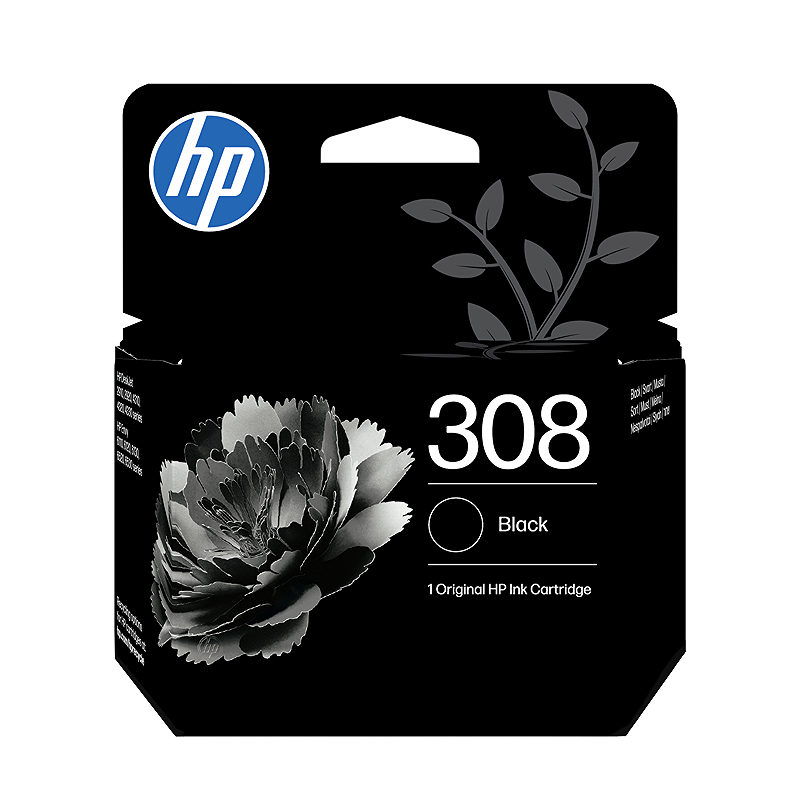 HP 308 Original Ink-blækpatron, sort