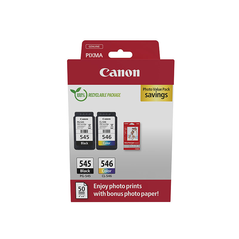 Canon 8287B008 blækpatron 2 stk Original Sort, Blå, Magenta, Gul
