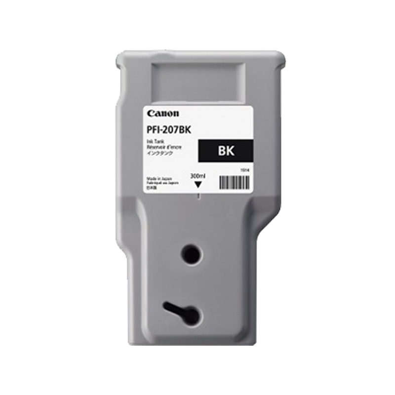 Canon PFI-207 BK blækpatron 1 stk Original Sort