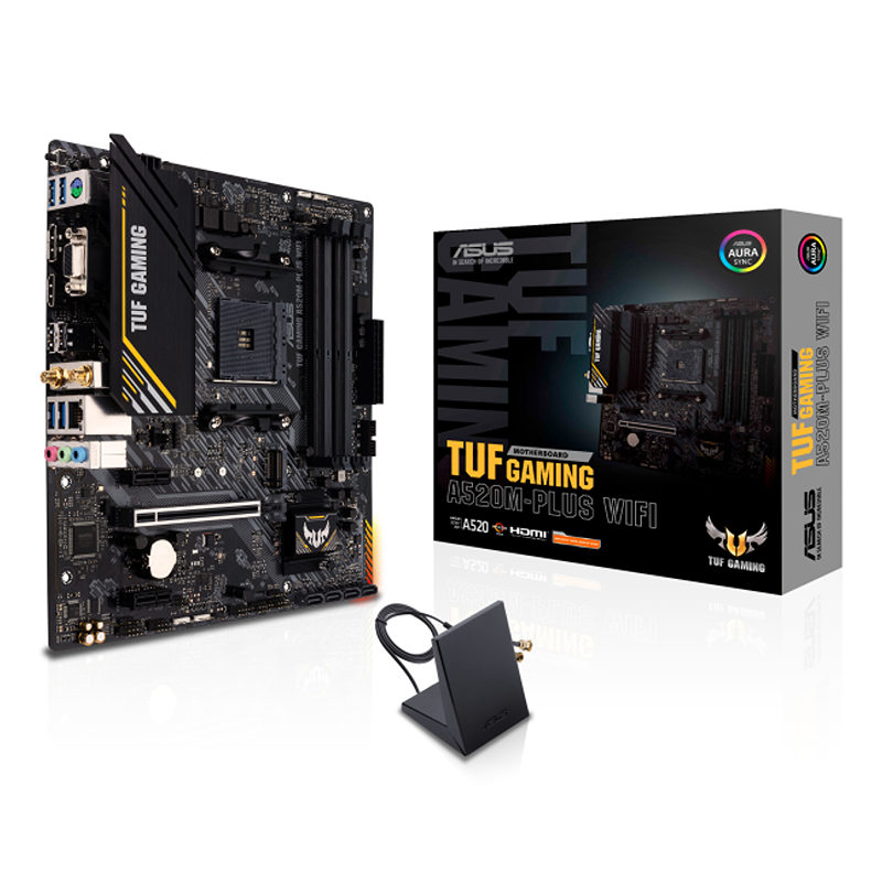 ASUS TUF GAMING A520M-PLUS WIFI AMD A520 Stik AM4 micro ATX