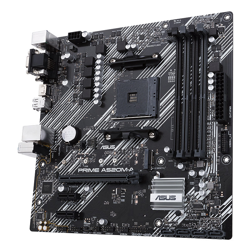 ASUS PRIME A520M-A II/CSM AMD A520 Stik AM4 micro ATX - Billede 6
