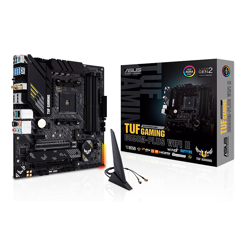 ASUS TUF GAMING B550M-PLUS WIFI II AMD B550 Stik AM4 micro ATX