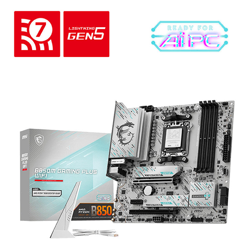 MSI B850M GAMING PLUS WIFI bundkort AMD B850 Sokkel AM5 micro ATX