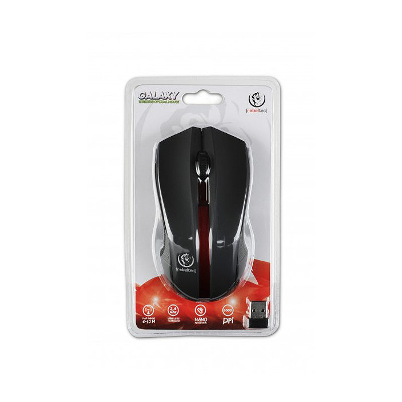 Rebeltec wireless mouse Galaxy black/red - Billede 3