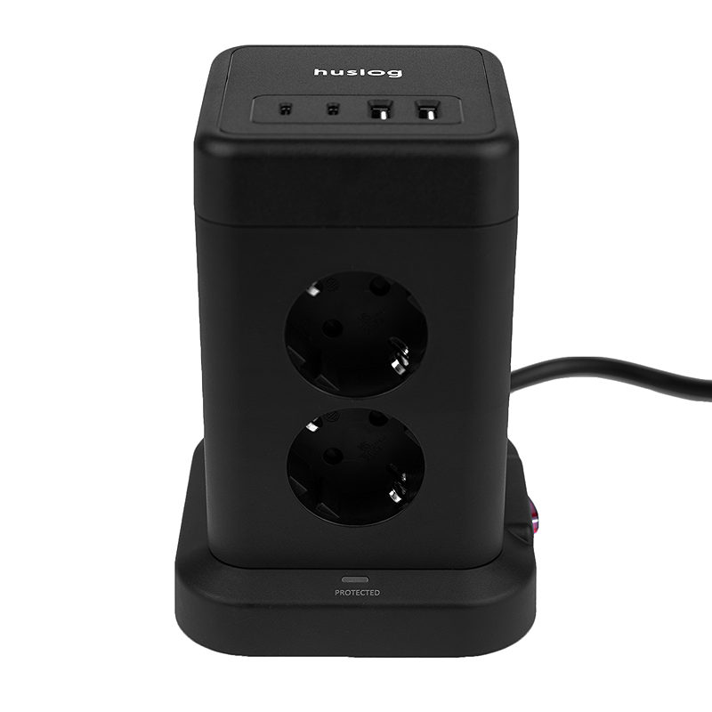 Huslog Vertical Extension Cord with USB - Billede 5