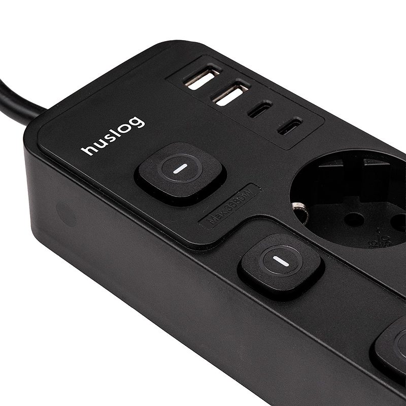 Huslog Power strip with 5 switches - Billede 3