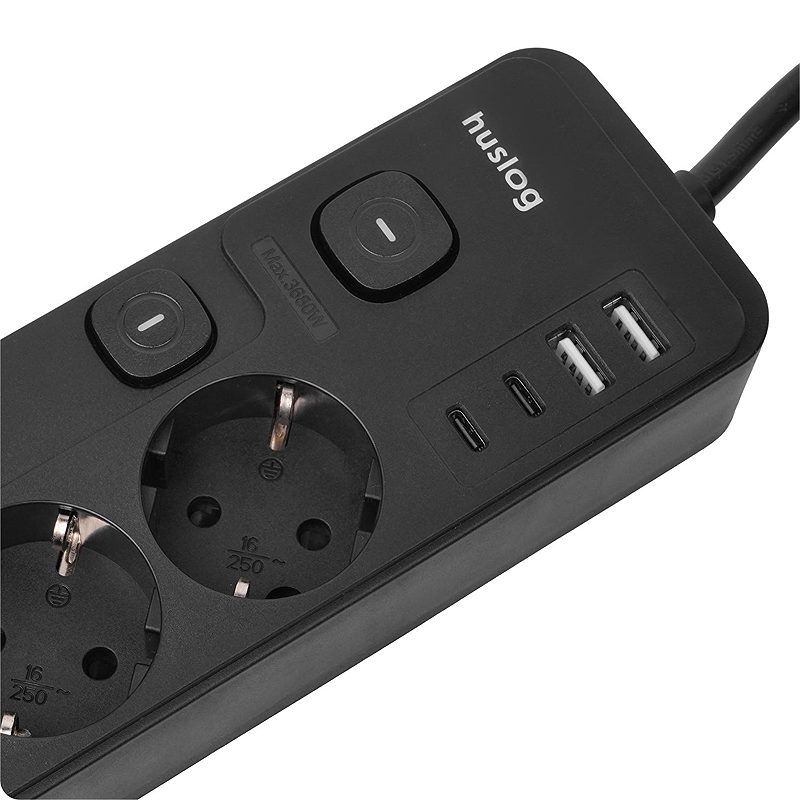 Huslog Power strip with 5 switches - Billede 4