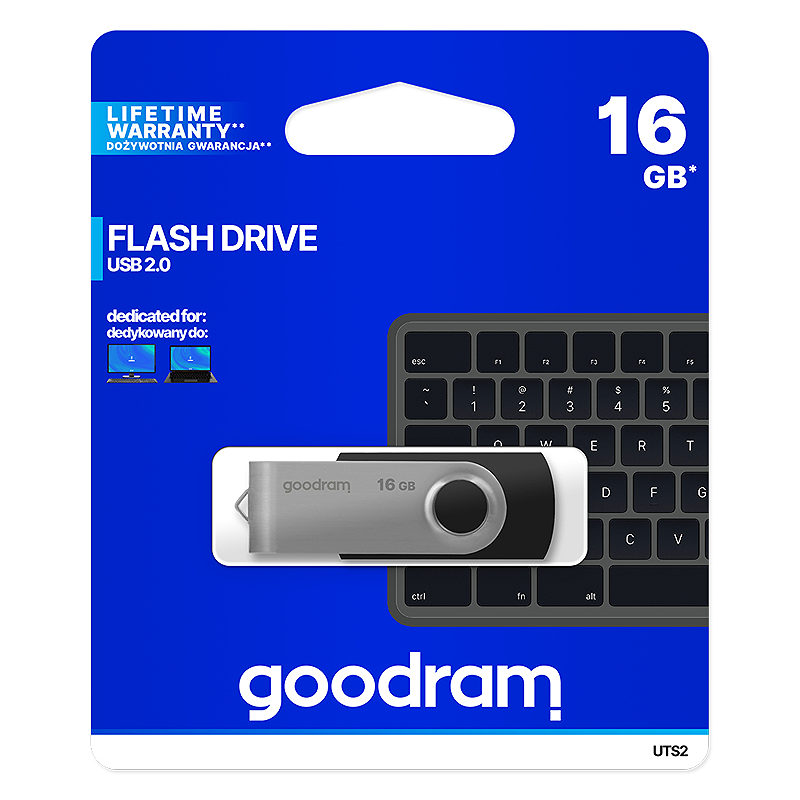Goodram UTS2 USB-nøgle 16 GB USB Type-A 2.0 Sort - Billede 5