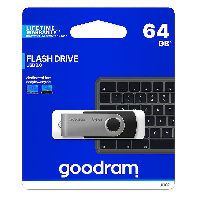 Goodram UTS2 USB-nøgle 64 GB USB Type-A 2.0 Sort - Billede 5