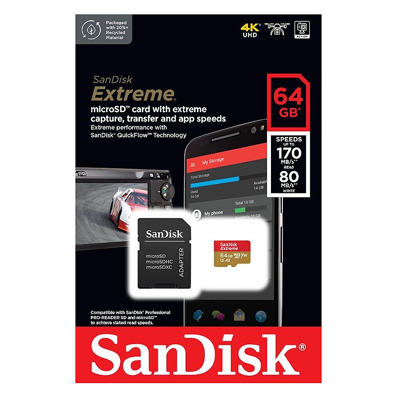 SanDisk memory card microSD UHS-I 64GB SDSQXAH-064G-GN6MA - Billede 2