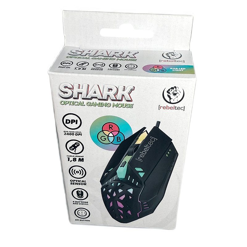 Rebeltec gaming mouse SHARK 800/2400 DPI - Billede 4