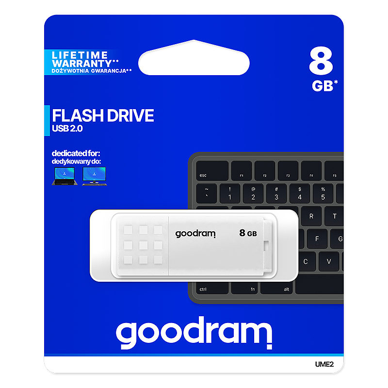Goodram UME2 USB-nøgle 8 GB USB Type-A 2.0 Hvid - Billede 5