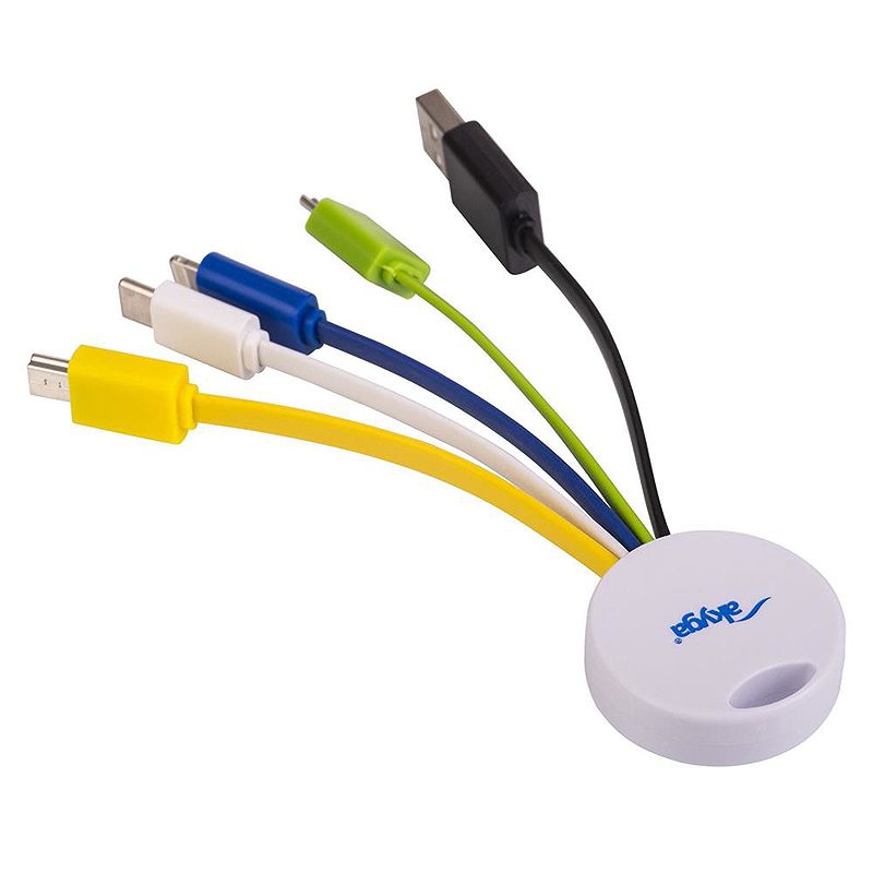 Akyga adapter cable AK-AD-51 USB 5in1 USB A / USB type C / micro USB B / mini USB B / Thunderbolt - Billede 2