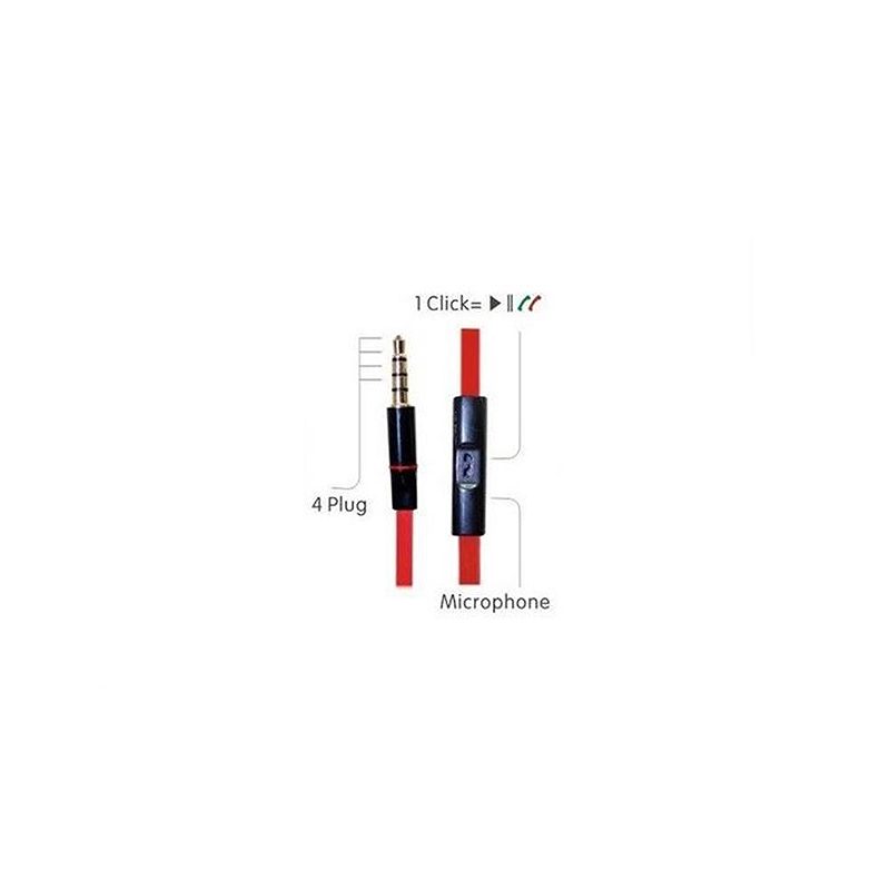 Rebeltec wired headphones AUDIOFEEL2 red - Billede 3