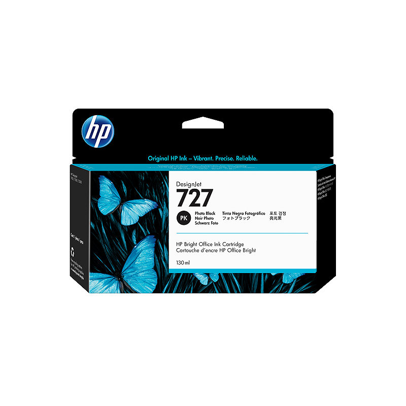 HP 727 DesignJet-blækpatron med 130 ml, fotosort