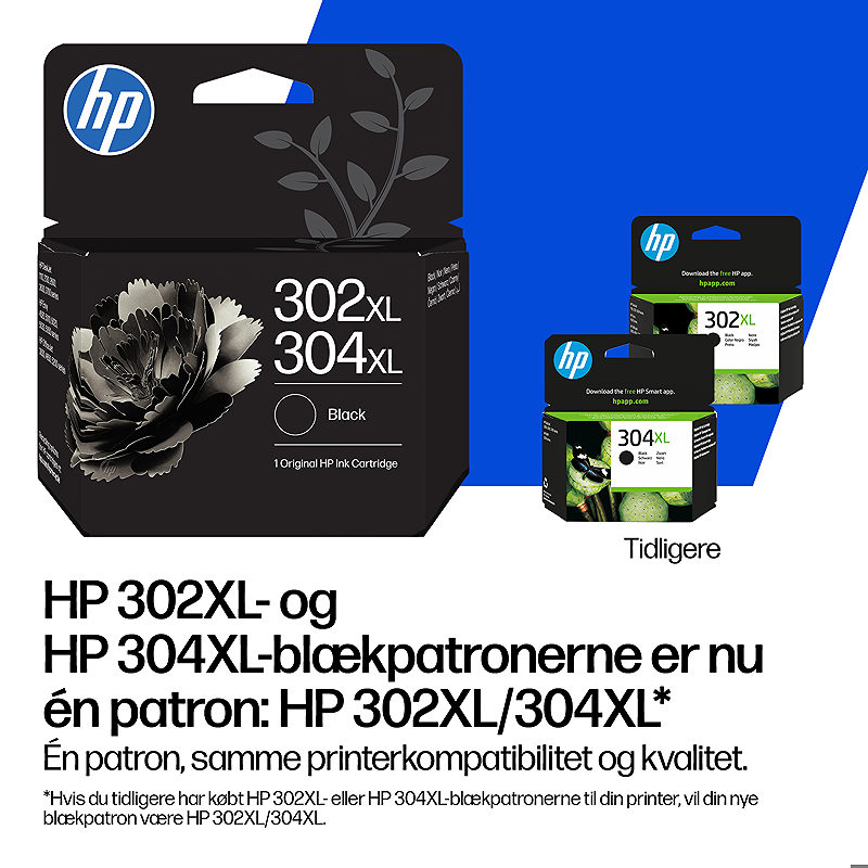 HP 302/304 trefarvet/sort blækpatron, pakke med 2 stk. - Billede 4