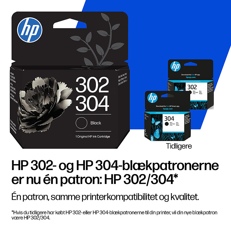 HP 302/304 trefarvet/sort blækpatron, pakke med 2 stk. - Billede 5